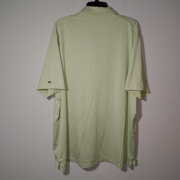 Nike Dri-Fit Player Control Striped Golf Polo Shirt Size XXL Lime Green - Picture 8 of 8